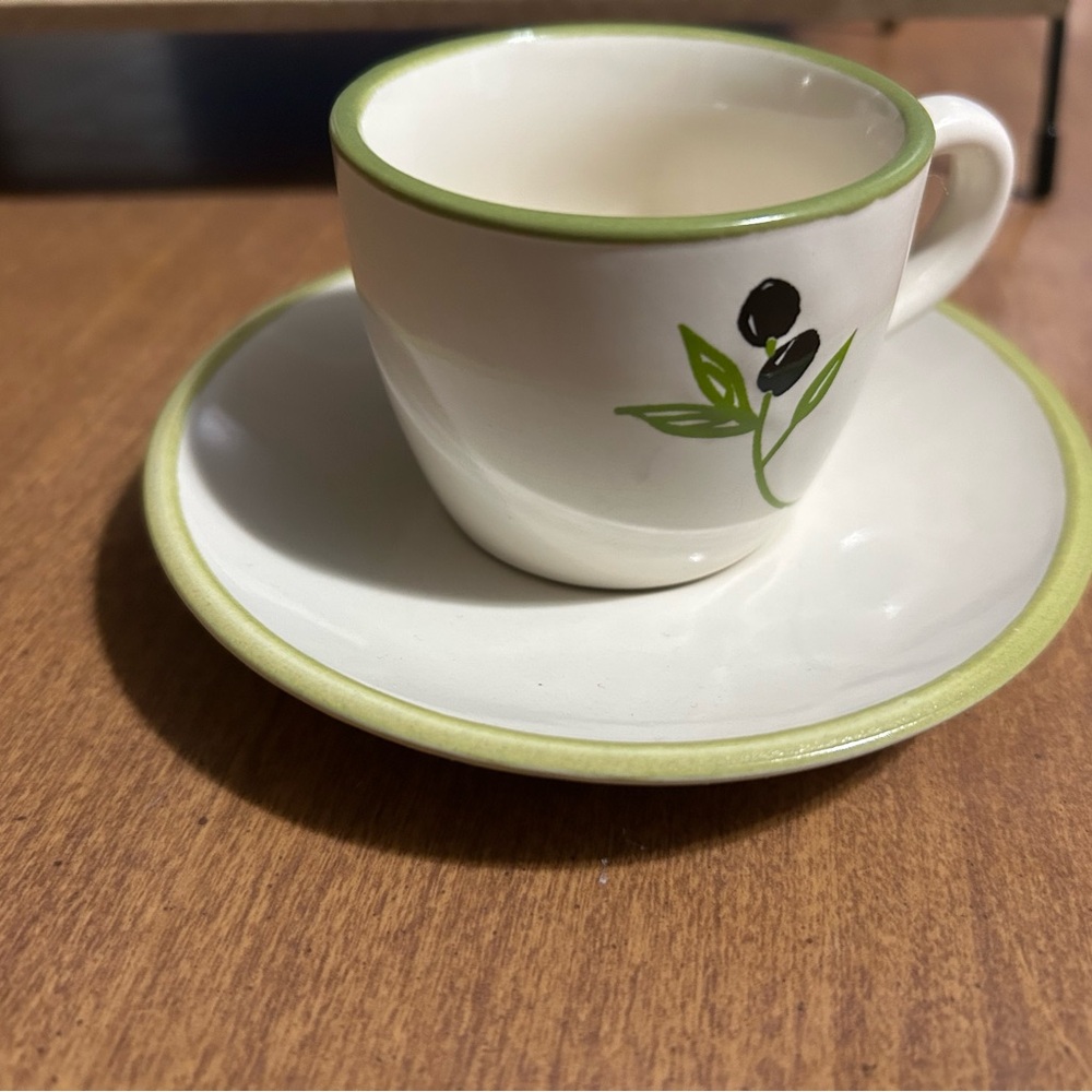 MSRF Inc. Ceramic Espresso Cup and Saucer Set 8 Piece - Picture 10 of 10